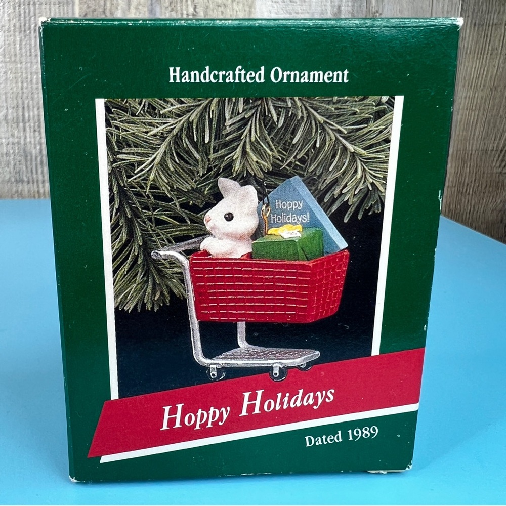 Hallmark Keepsake Ornament Happy Holidays Handcrafted Ornament Dated 1989